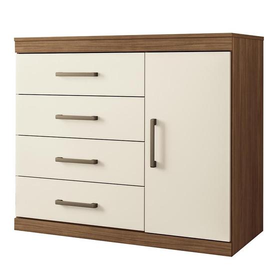 Imagem de Cômoda Sapateira Havana Plus 1.4 com Porta e 4 Gavetas - Santos Andirá
