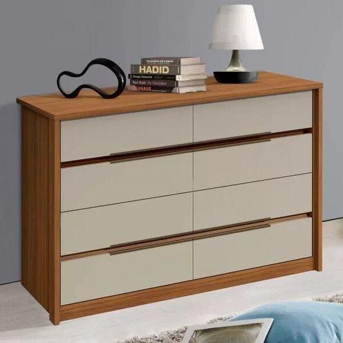 Cômoda Urban 8 Gavetas Móveis Lopas Rovere Naturale Off White é boa?