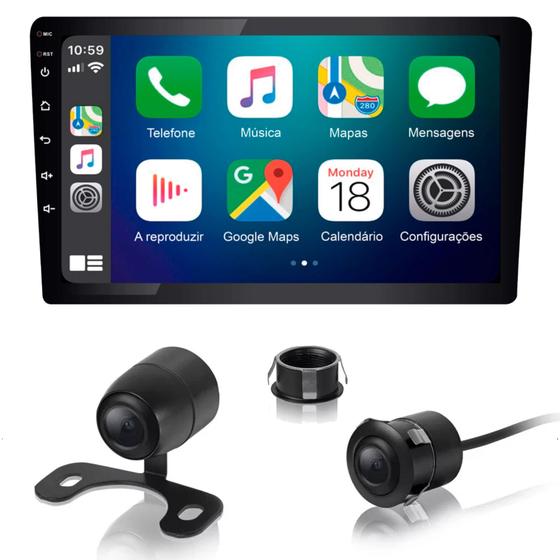 Imagem de COMP Multimidia Carplay Android Auto MP5 Slim 9 polegadas USB/Rádio/Bluetooth + Câmera de ré RS908BR
