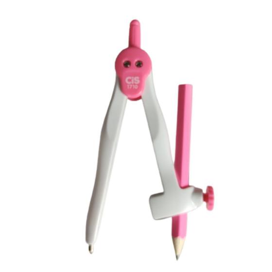 Compasso Escolar Plástico Com Lápis Rosa 1710 Cis - Compasso - Magazine ...
