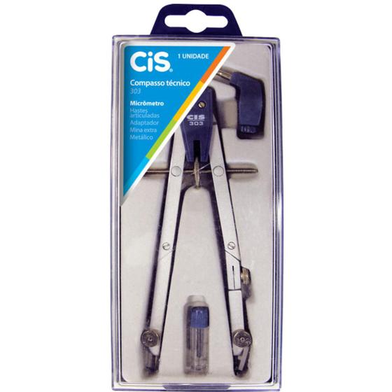 Imagem de Compasso técnico articulado com suporte lapiseira - cis 303