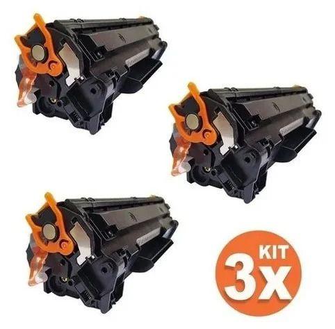 Imagem de Compatível:Kit 3 Toner CF283A 283 83A M125 M125a M126a M126nw M127 M127fn M127fw M128 M128fn M225dw