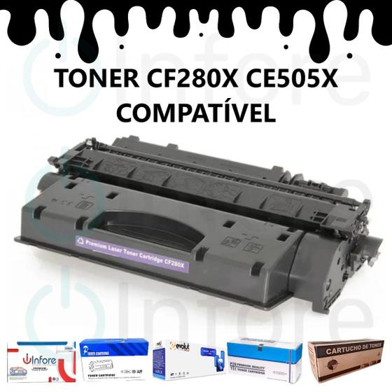 Imagem de Compatível: Toner P/ P2055 P2055N P2055DN P2055X CE505X 05X CF280X 80X