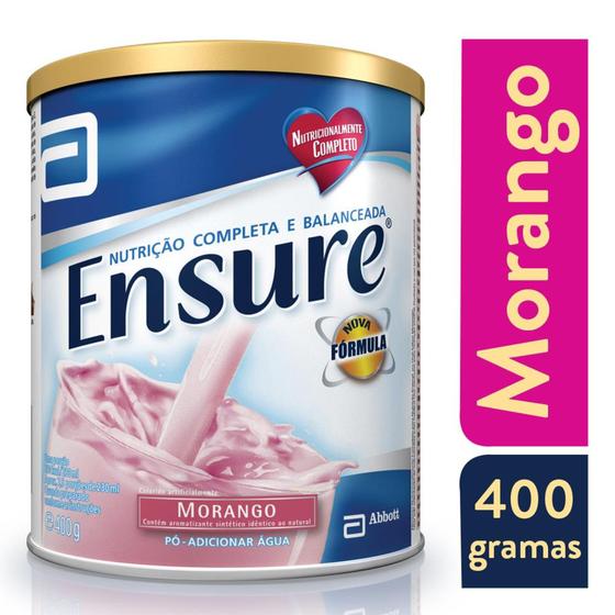 Imagem de Complemento Alimentar Ensure Morango 400g - Abbott