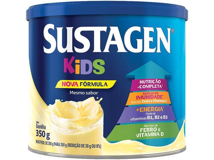 Imagem de Complemento Alimentar Infantil Sustagen Kids - Baunilha Lata 350g