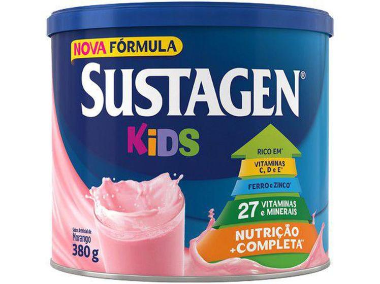 Imagem de Complemento Alimentar Infantil Sustagen Kids - Morango Lata 380g