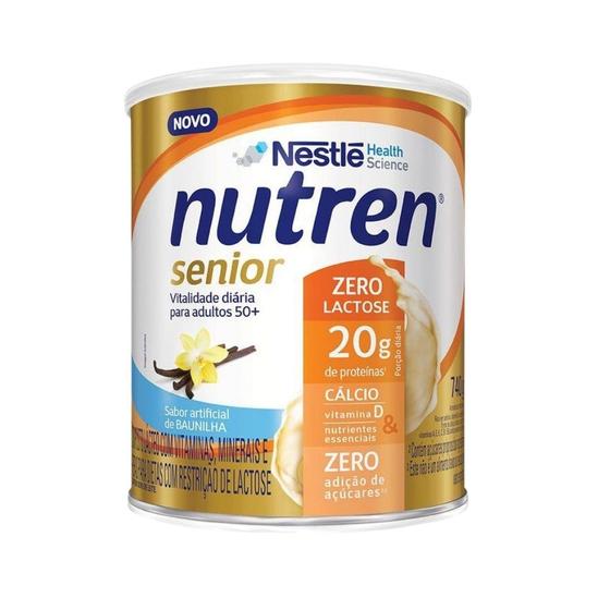 Imagem de Complemento alimentar nutren senior baunilha 740g zero lactose - nestle