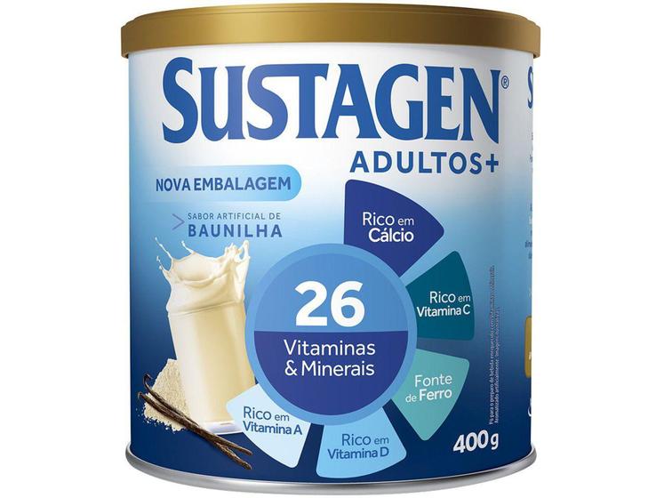 Imagem de Complemento Alimentar Sustagen Adultos+ Baunilha - Lata 400g