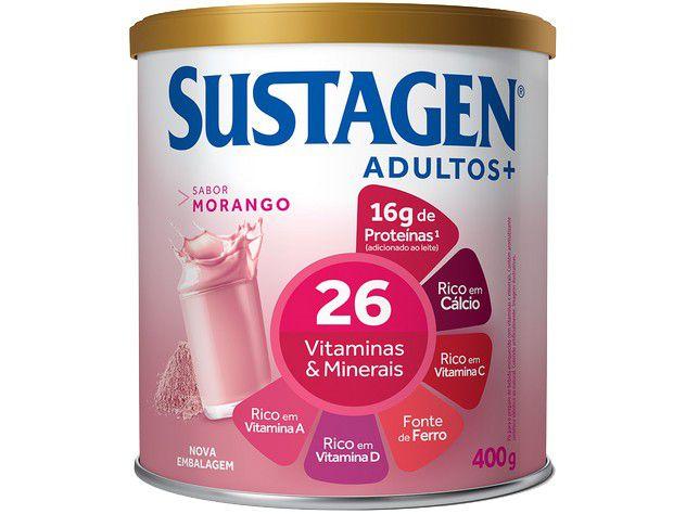 Imagem de Complemento Alimentar Sustagen Adultos+ Morango