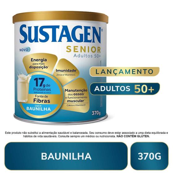 Imagem de Complemento Alimentar Sustagen Senior 50+ Baunilia 370g