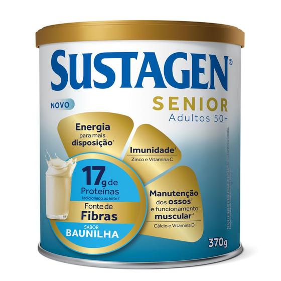 Complemento Alimentar Sustagen Senior Adultos 50+ Sabor Baunilha 370g Menor preço em Complemento Alimentar Sustagen Senior Adultos 50+ Sabor Baunilha 370g
