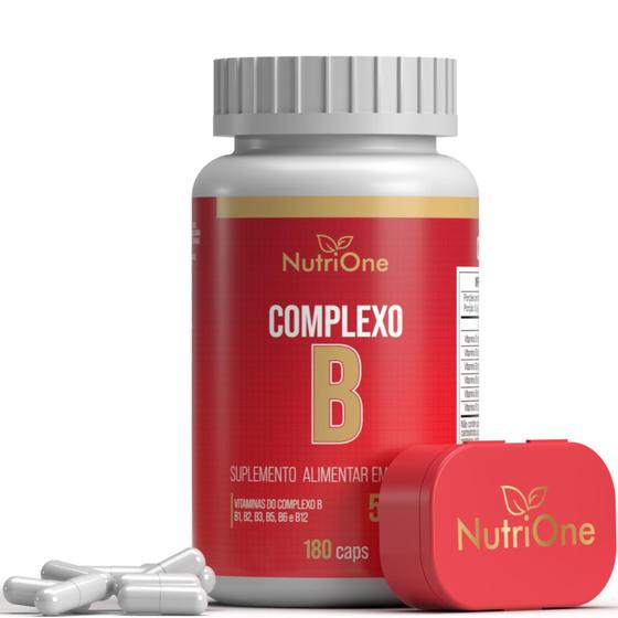 Imagem de Complexo B 180 Caps 500mg Vits B1 B2 B3 B5 B6 B12 - Nutrione