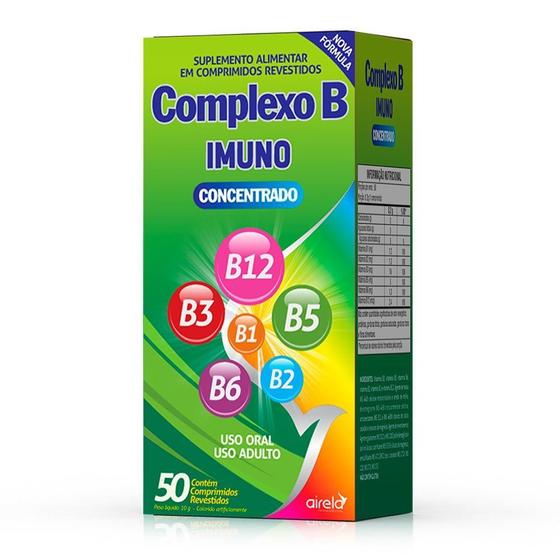 Imagem de Complexo b imuno suplemento alimentar com 50 comprimidos