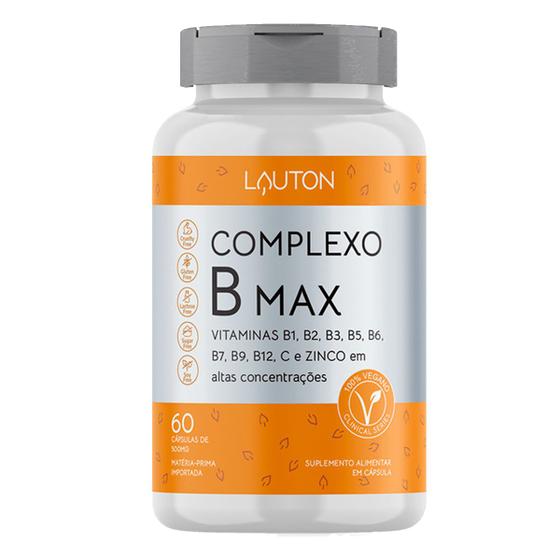 Imagem de Complexo B Max Com 60 Cápsulas  Lauton Nutrition