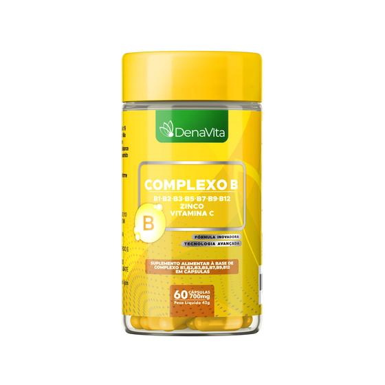Imagem de Complexo B, Zinco + Vitamina C, 3x1 - Em Cápsulas 700mg Denavita
