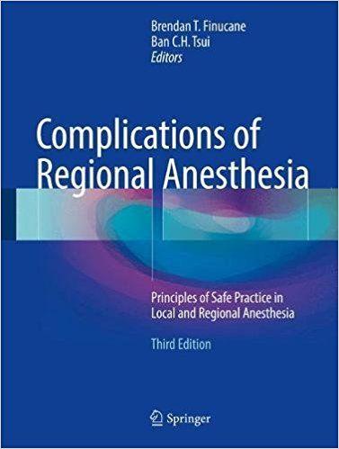 Imagem de Complications of regional anesthesia: principles of safe practice in local - SPRINGER (IMPORT)