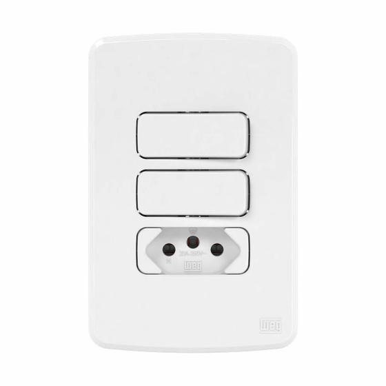 Imagem de  compose cj 2 tp+1 tom 10a placa 4x2 bco - weg