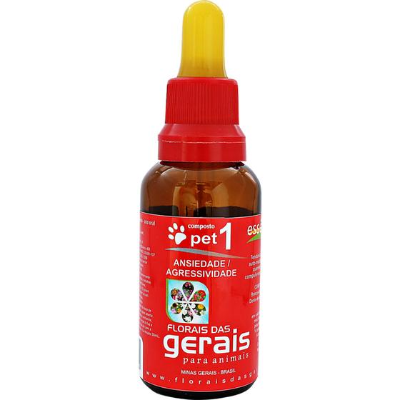 Imagem de Composto Floral Pet 1 Ansiedade Agressividade Florais das Gerais 30ml