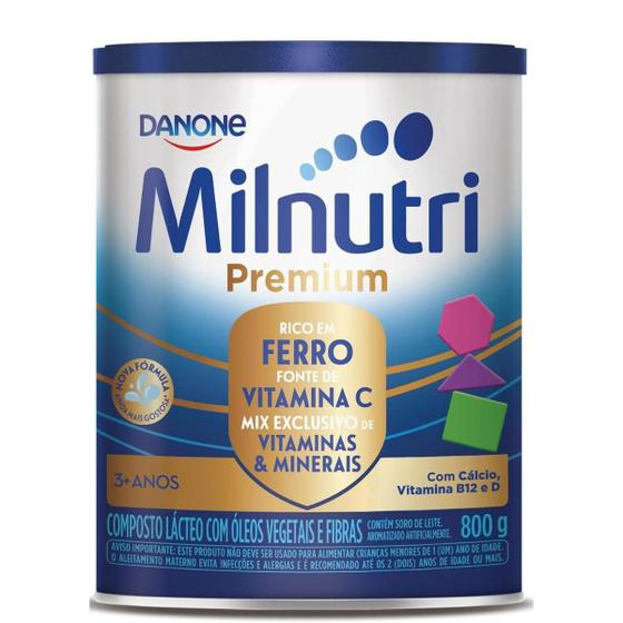 Imagem de Composto Lácteo Milnutri Premium Danone 3+ anos com 800g