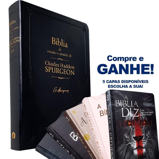 Imagem de Compre Bíblia de Estudos e Sermões de Charles Spurgeon e Ganhe Bíblia de Estudo Diz