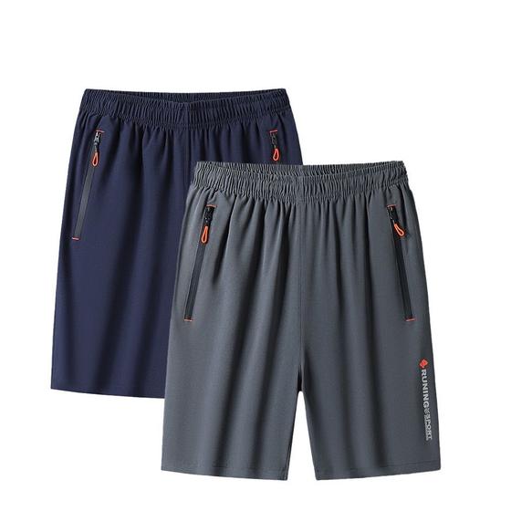 Imagem de Compre kit com 2 bermudas dry fit de seda gelada  esportivas - premium