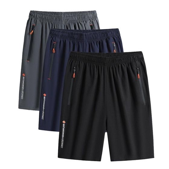 Imagem de Compre kit com 3 bermudas dry fit de seda gelada  esportivas - premium