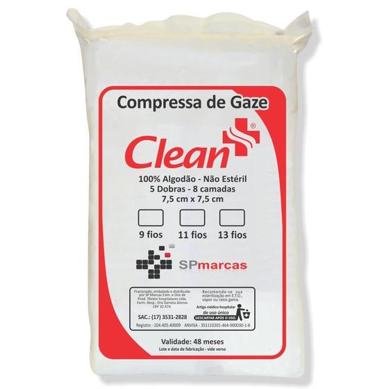 Imagem de Compressa de Gaze - 11 Fios - Clean