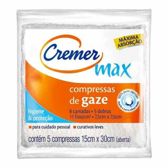 Imagem de Compressa de gaze cremer com 5 unidades