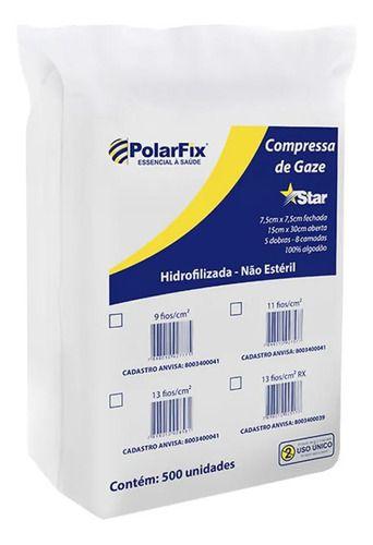 Imagem de Compressa De Gaze Hidrófila 500un Polarfix (13-fios)