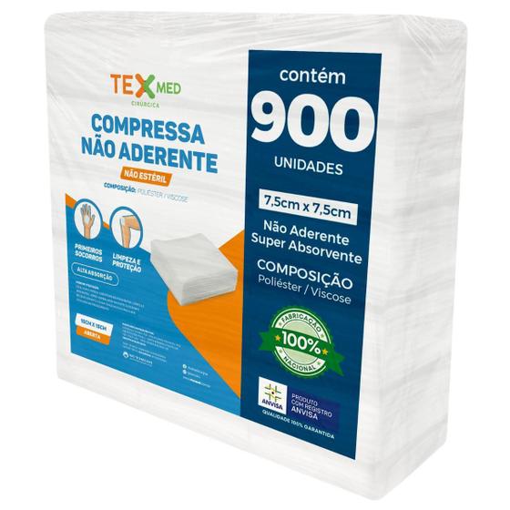 Imagem de Compressa De Ge Premium 7,5x7,5cm Não Aderente 900 Un.