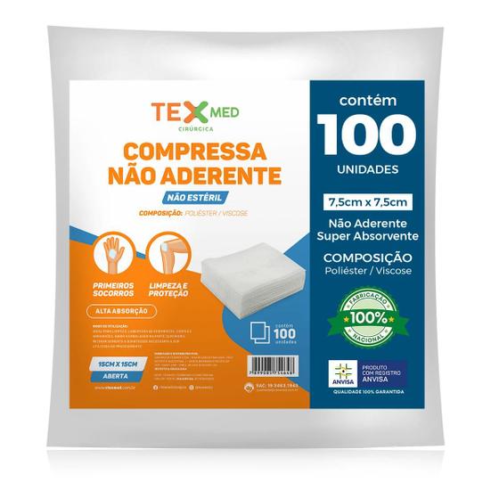 Imagem de Compressa Não Aderente Premium 100 Unidades