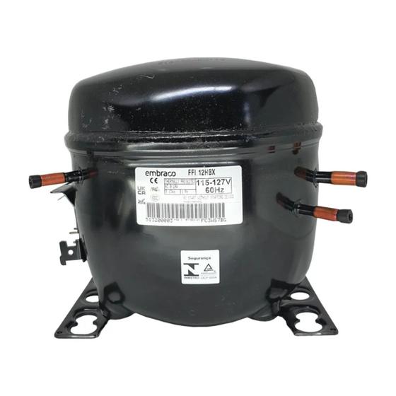 Imagem de Compressor 1/3+ 127Vv R134 Embraco Ffi12hbx W10393823