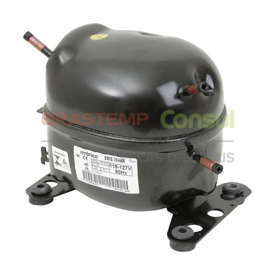 Imagem de Compressor 110V R134a 1/5 EMIS 70HHR W10575086 Embraco