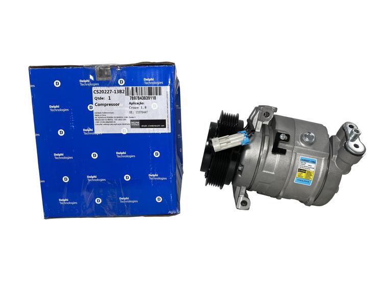 Imagem de Compressor Ar Condicionado Chevrolet Cruze 1.8 2012 até 2015 Original Delphi