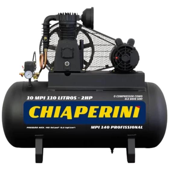 Imagem de Compressor Chiaperini 10 MPI 110 Litros 140 Libras 2 cv 220v Monofásico