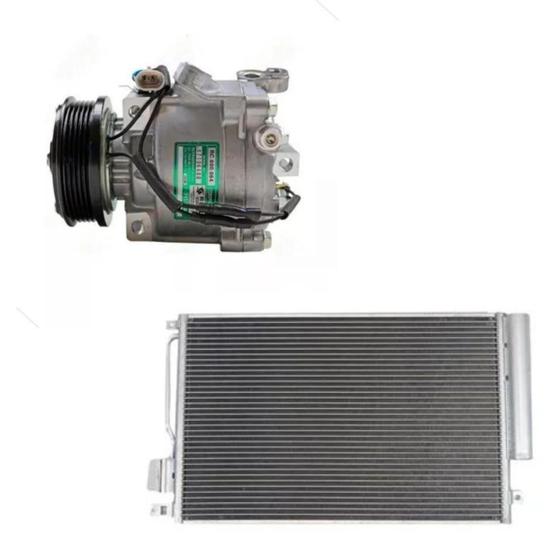 Imagem de Compressor + Condensador Chevrolet Tracker 1.8 Prisma Ano 2013 Em Diante