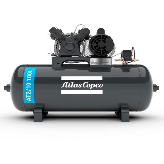 Imagem de Compressor de ar 10 pés 100 litros 2 hp 140 lbs monofásico - AT2/10 100L - Atlas Copco