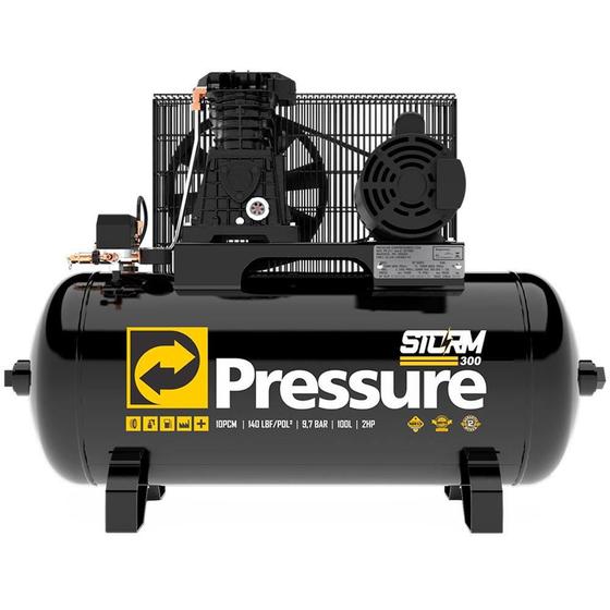 Imagem de Compressor de Ar 10 Pés 2HP 100 Litros 110/220V Monofásico S