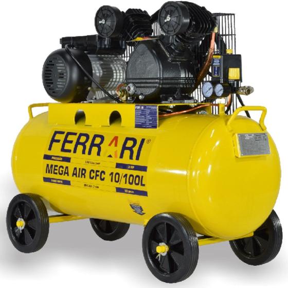 Imagem de Compressor de ar 10 pés 50L 2 hp 115 libras - Mega Air - Ferrari