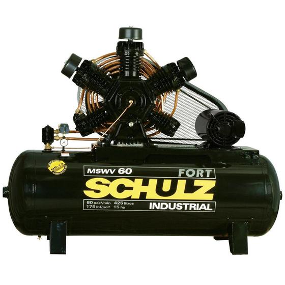 Imagem de Compressor de Ar 60 Pés 425 Litros com Motor Aberto Trifásic