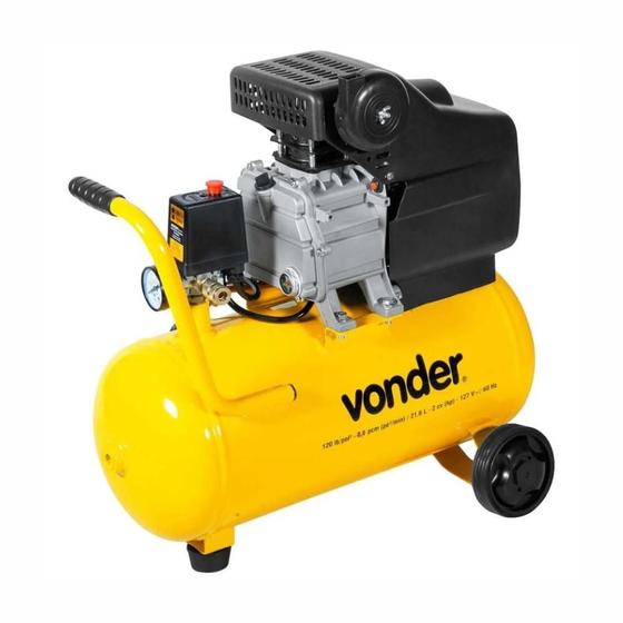 Imagem de Compressor de Ar 8 PCM 21,6 Litros Vonder MCV216 2cv 220V