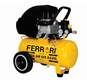 Imagem de Compressor de Ar 8,6 Pés / 24 Litros 2 hp 220V Mega Air CFC FERRARI