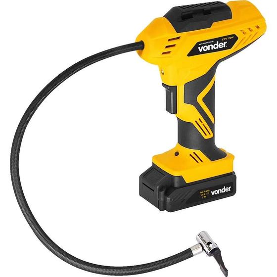 Imagem de Compressor de Ar à Bateria 20V Tipo Pistola CPV 20 Vonder com Carregador e Maleta