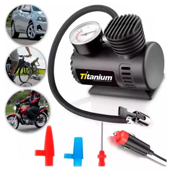 Imagem de Compressor De Ar Automotivo Elétrico Portátil Titanium 12v