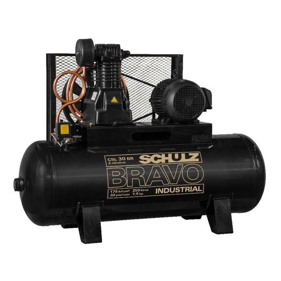 Imagem de Compressor de Ar Bravo 30 Pés 250 Litros Trifásico CSL 30 - Schulz
