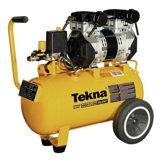 Imagem de Compressor de Ar CPSH9025-1C Tekna 24L 2,5HP Pressão Máxima 116 PSI Com Rodas Traseira 127V 60Hz