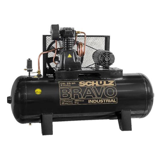 Compressor de Ar CSL 25BR/250L 5HP 2 polos Trifásico 220/380v SCHULZ ...