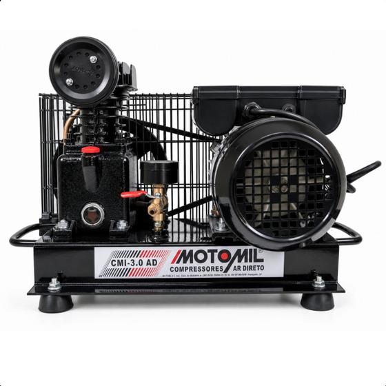Compressor de Ar Direto CMI3,0AD com MOTOR de 1CV BIVOLT 127V 220V 2 POLOS MOTOMIL 00029639,9 Imagem de Compressor de Ar Direto CMI3,0AD com MOTOR de 1CV BIVOLT 127V 220V 2 POLOS MOTOMIL 00029639,9