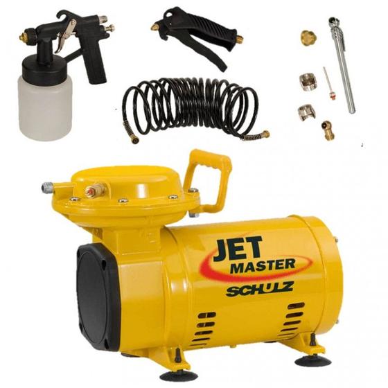 Compressor de Ar Direto com Kit Pintura Bivolt Jet Facil - Schulz Menor preço em Compressor de Ar Direto com Kit Pintura Bivolt Jet Facil - Schulz