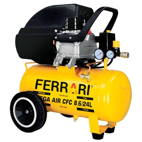 Imagem de Compressor de Ar Ferrari Mega Air CFC 8,6 Pés 24L 2HP 110V